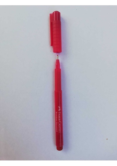 Faber Castell 1554 Boardpen Document 0.8mm Kırmızı Kalem