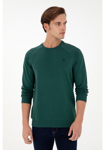 U.s. Polo Assn. Erkek Koyu Yeşil Sweatshirt 50295159-vr079 Koyu Yeşil