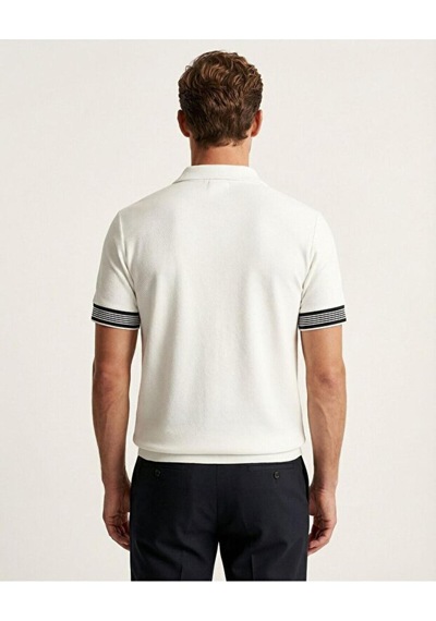 Cazador 44715 Erkek Polo Yaka T-shirt Ekru