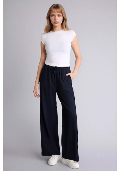Defacto Wıde Leg Çift Cepli Normal Bel Standart Boy Pantolon F6249AX25AU