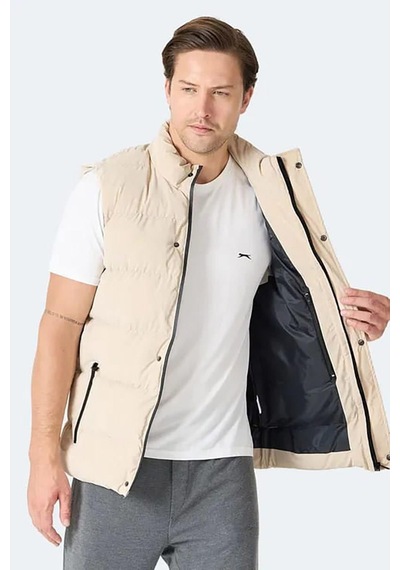 Slazenger Halox Erkek Şişme Yelek Bej Bej