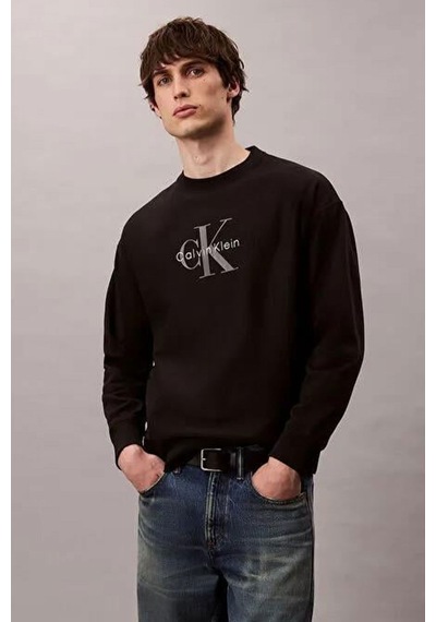Calvin Klein Erkek Sweatshirt Siyah