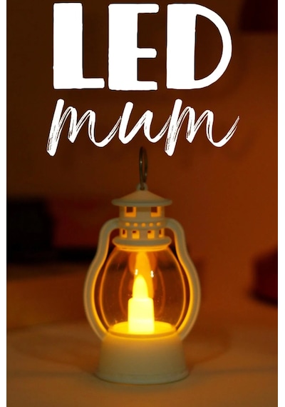 Led Mum Mini Kamp Tipi 1 Adet Pil Dahil Dumansız Alev Ledli Dekor Işığı Beyaz Pt430 Beyaz