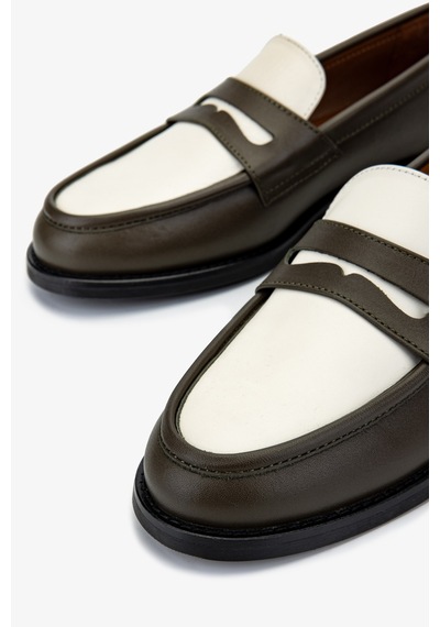 Valmenti Kadın Bej Loafer Ayakkabı 1058 01 Bn Ayk Sk24-25 Hakı/bej Bej