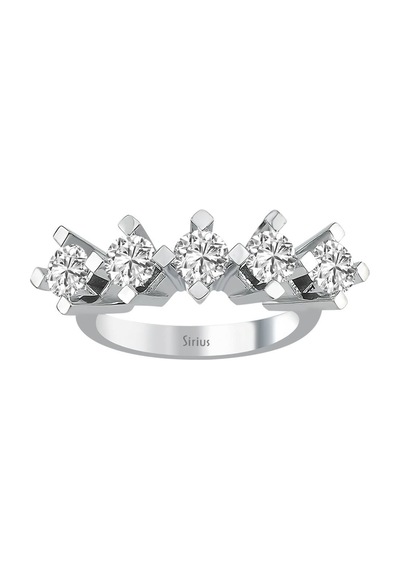 Sirius F Renk 1,50 Karat Pırlanta 5 Taş Yüzük 0823r0207