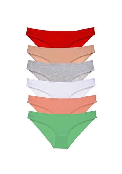 6 Adet Süper Eko Set Likralı Kadın Slip Külot Renk 4 Standart