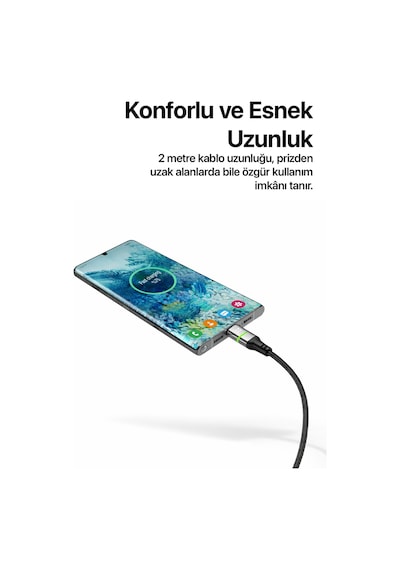 Xenon Smart Type C Hızlı Şarj Kablosu Type-c To Type-c, 60w, 480 Mpbs, 2m, Pd, Örgü, Led Göstergeli X6422