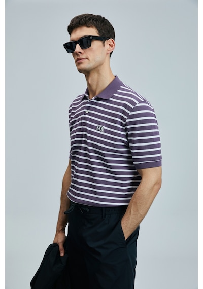Lufian Erkek Polo Yaka T Shirt 111040227 Mürdüm Mürdüm
