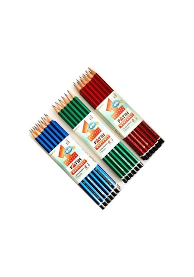 Mercanlı Kurşun Kalem 12 Li 1 Paket Kırmızı