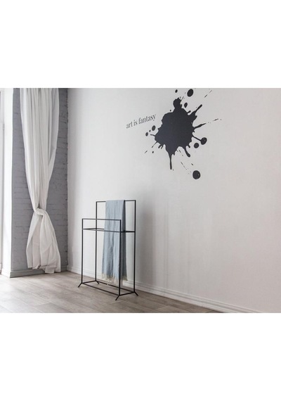 Havluluk Metal Banyo Havluluğu Banyo İçin Ayaklı Havluluk Siyah