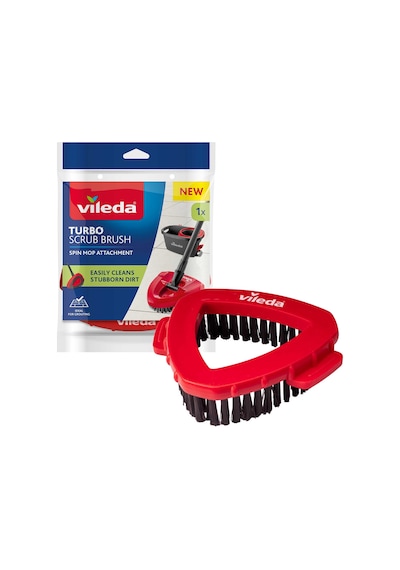 Vileda Turbo Scrub Brush Yedek Fırça Başlığı, Turbo İle Uyumlu, Zorlu Lekeler İçin