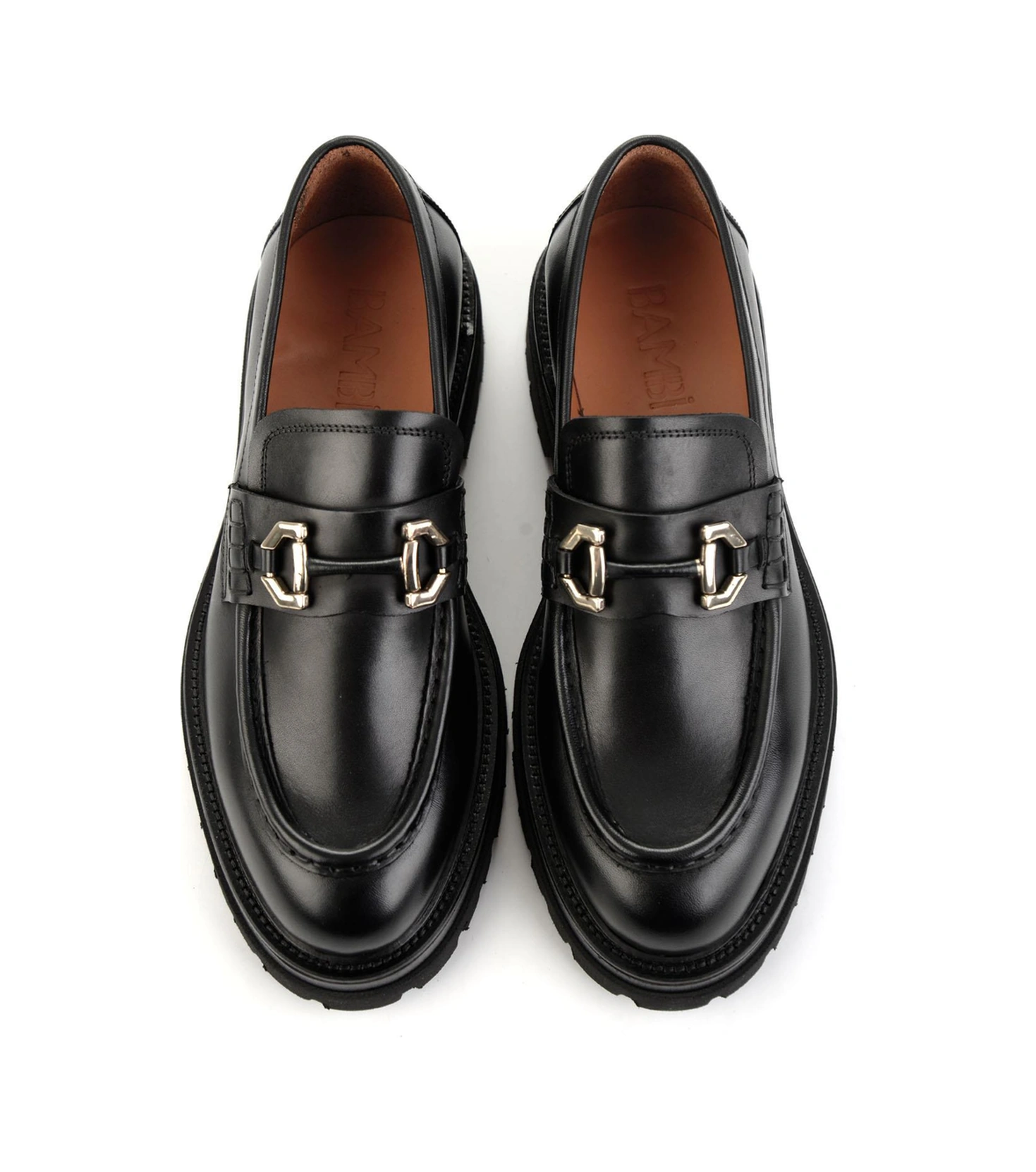 Bambi Siyah Hakiki Deri Erkek Loafer Ayakkabı E01901149441 Siyah