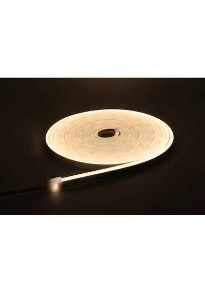Neon Led Şerit 5metre Sıcak Beyaz Led Zincir Bandı Hortum Esnek Dekoratif Aydınlatma Işık 12v 10w