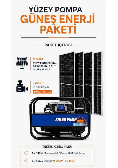 Yüzelsel Pompa Güneş Enerji Paketi