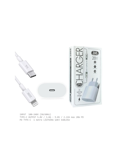 Subzero SG46 20 W Lıghtnıng PD Hızlı Şarj Cihazı Beyaz