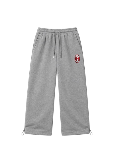 Zaee Milan Nakışlı Ayarlanabilir Baggy Eşofman Altı gri
