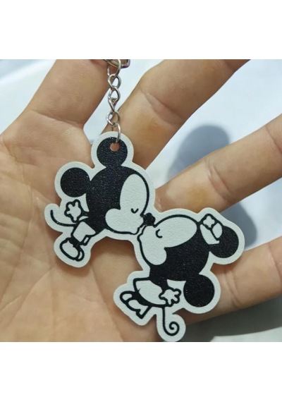 Aşk Dolu Mickey Ve Minnie Sevimli Figür Karakter Anahtarlık Çok Renkli