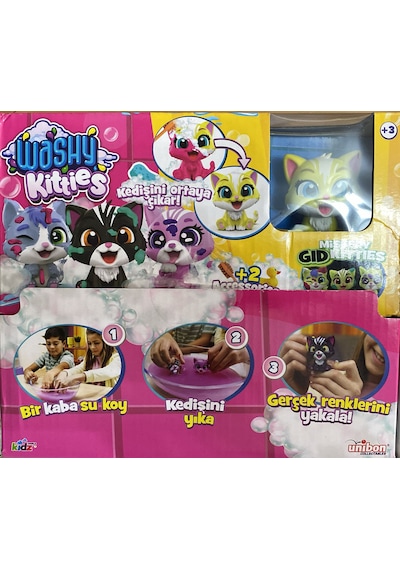 Washy Kitties Sevimli Kedi Figürü Kedişini Ortaya Çıkar