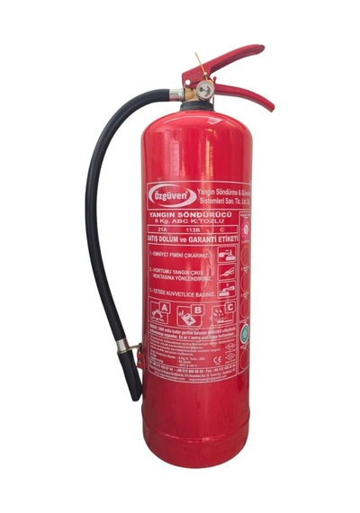 Özgüven Yangın Söndürme Tüp Cihazı Abc Kkt 6 Kg. - Tse/hyb/ce/en615