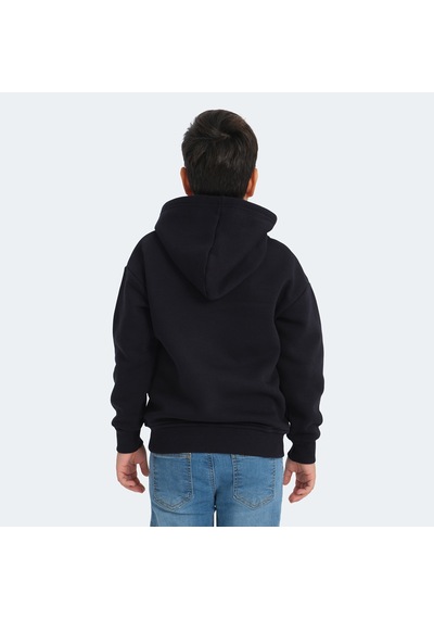Slazenger LEKAN Çocuk Fermuarlı Kapüşonlu Cepli Lacivert Sweatshirt