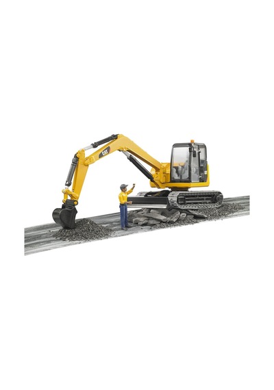Bruder Cat Mini Ekskavatör ve Inşaat Işçisi Br02466
