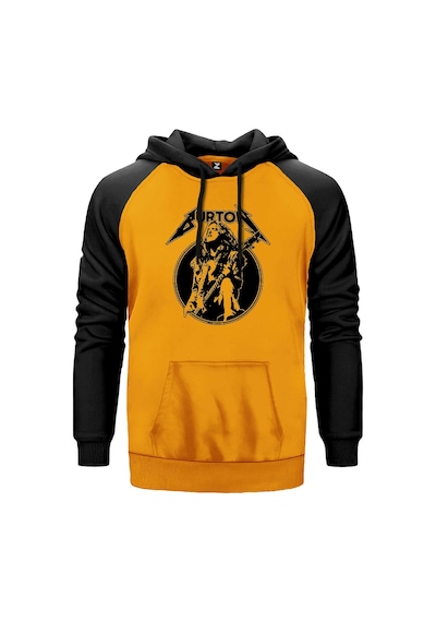 Metallica Cliff Burton Guitar Sarı Renk Reglan Kol Sweatshirt Sarı