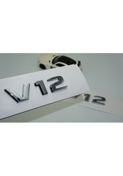Dk V12 Çamurluk Yanı Krom Abs 3m 3d Yazı Logo Seti Benz İle Uyuml