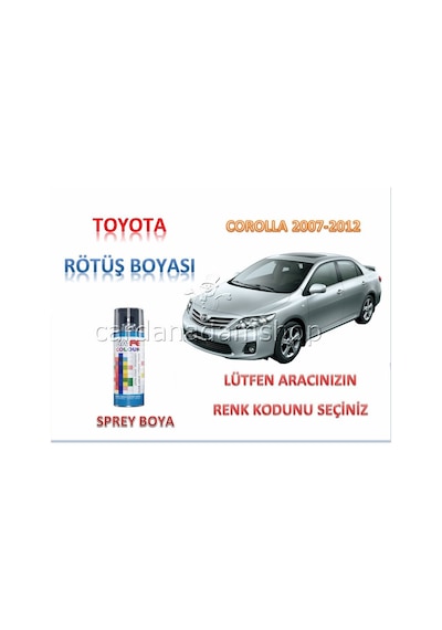 Toyota Corolla 2007-2013 Rötüş Boyası 400Ml Sprey (361479280)