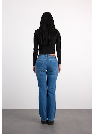 24326-73603 Kadın Boot Cut Mıd Denim Waıst 24326-73603 Buz Mavi