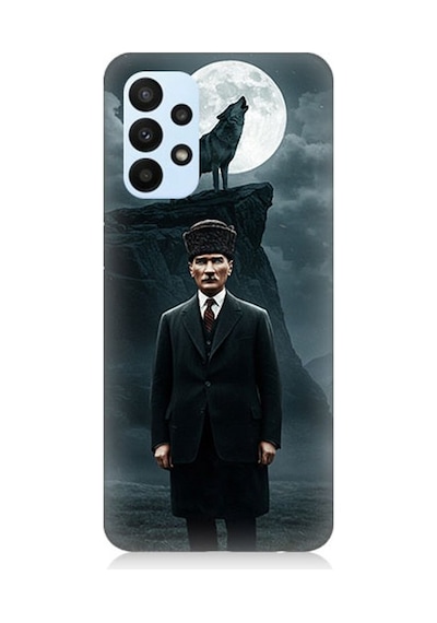 Samsung Galaxy A73 Uyumlu Dolunayda Gölge Ve Lider Atatürk Desenli Silikon Kılıf Çok Renkli