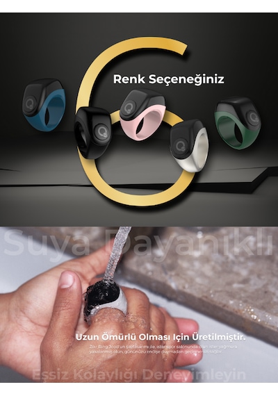 Iqibla Smart Ring J01 Jood Akıllı Zikir Yüzüğü Siyah