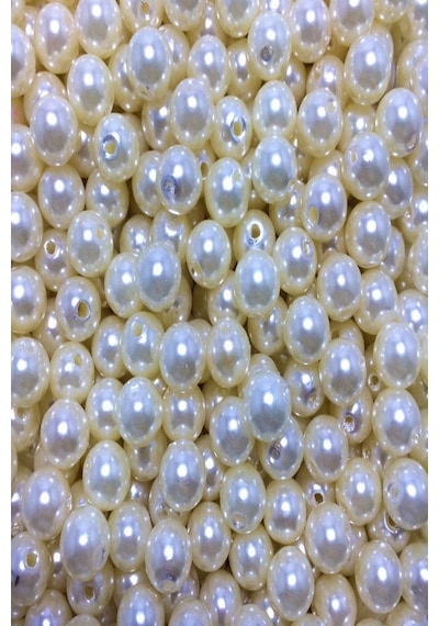 500 Gr 12 Mm Delikli Inci Krem Boncuk