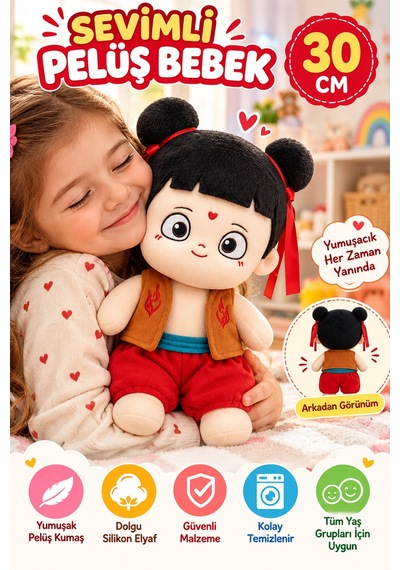 30 Cm Peluş Bebek Yumuşak Oyuncak Sevimli Kız Bebek Çocuk Oyuncağı Sarılmalık Oyun Arkadaşı Çocuklar Çok Renkli