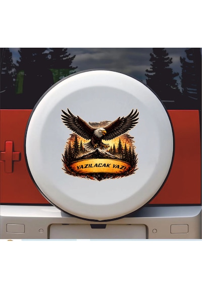 Kişiye Özel Vahşi Kartal Sticker - Vahşi Hayat 4x4 Off Road Adventure Sticker - Araba Oto Motosiklet Karavan Cam Sticker - 00335 10X9 Cm