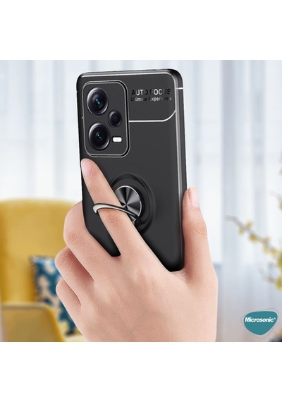 Microsonic Xiaomi Redmi Note 12 Kılıf Kickstand Ring Holder