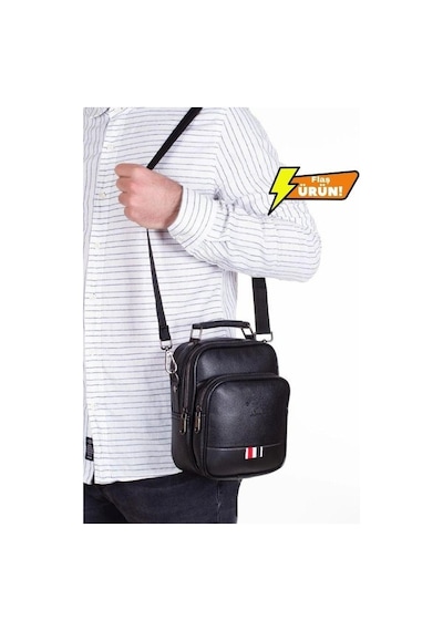 Newish Polo Erkek Omuz Çantası - Erkek Siyah