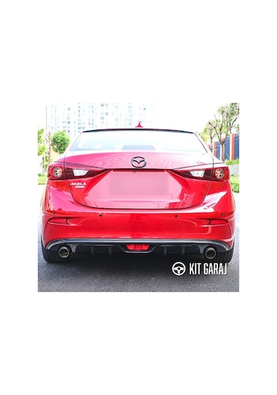 Mazda 3 2014 Çift Çıkış Parlak Siyah Difüzör Plastik Boyalı