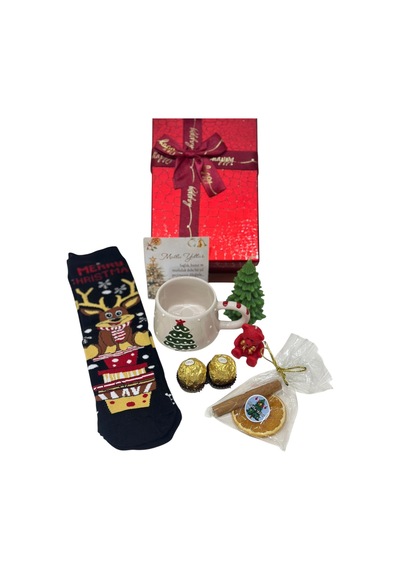 Yılbaşı Noel Christmas Konsept Hediye Kutusu Seti