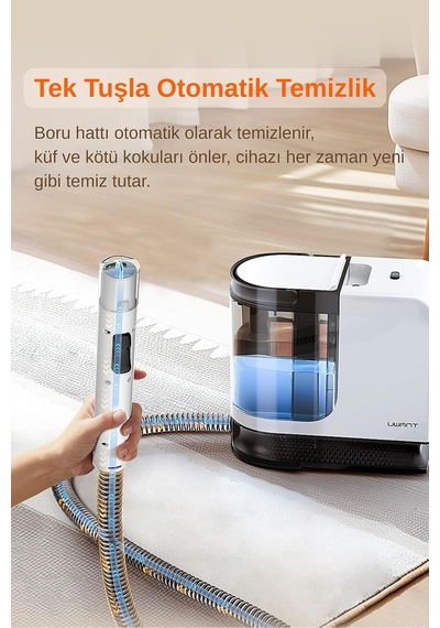18.000 Pa Emiş Gücün Temiz Ve Kirli Su Hazneli Halı Yıkama Makinesi Y200