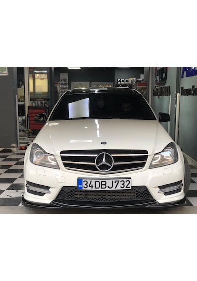 Mercedes W204 C180 Makyajlı Ön Ek Plastik - Tampon Eki - Karlık Lip