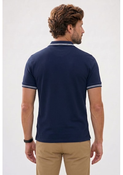 Tudors Erkek Slim Fit Dar Kesim %100 Pamuk Kısa Kollu Fermuarlı Lacivert Polo Yaka Tişört-51567 Tudors Erkek Slim Fit Dar Kesim %100 Pamuk Kısa Kollu Fermuarlı Lacivert Polo Yaka Tişört-51567