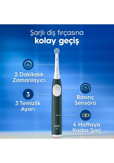 Oral-b Io2 Orman Yeşili Şarjlı/elektrikli Diş Fırçası, 1 Fırça Ba
