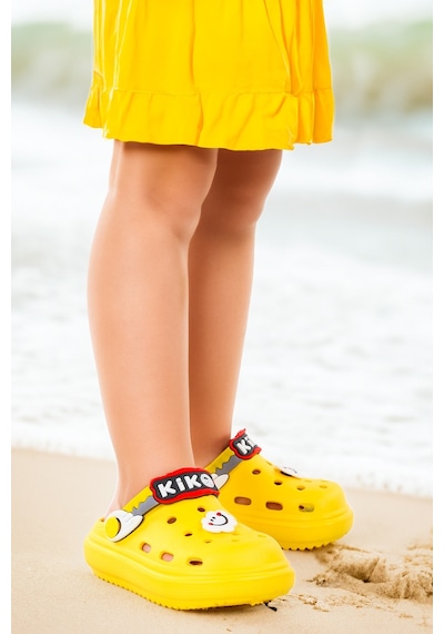 Kiko Kids Twg 755-1 Plaj Havuz Eva Kız Çocuk Terlik Sarı