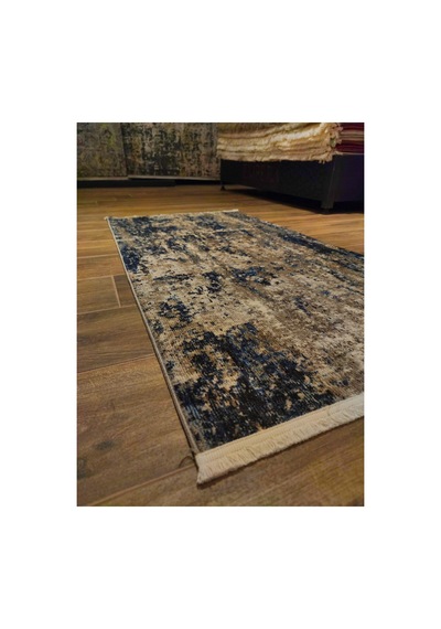 Melange 9503-azure Krem-mavi-kahve Halı Çok Renkli