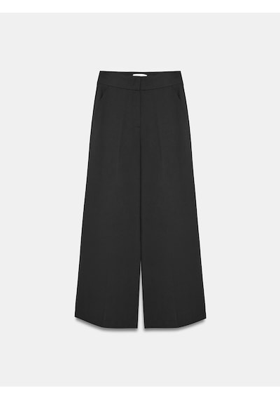 Dilvin 72706 Yüksek Bel Wide Leg Pantolon-siyah