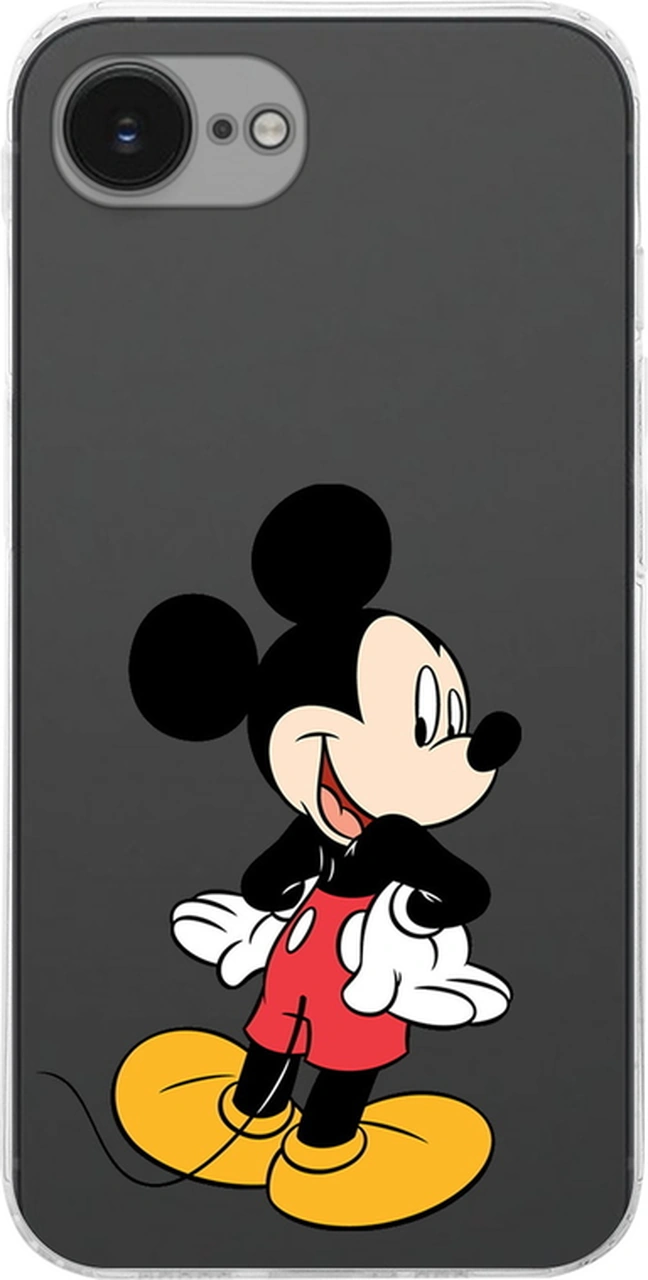 Apple Uyumlu iPhone 16e İle Mickey Mouse 4 Baskılı Kamera Korumalı Şeffaf Kılıf