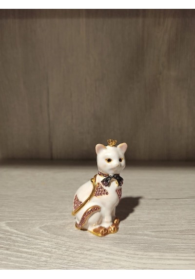 Swarovski Taşlı Kedi Mücevherlik / Dekoratif Biblo
