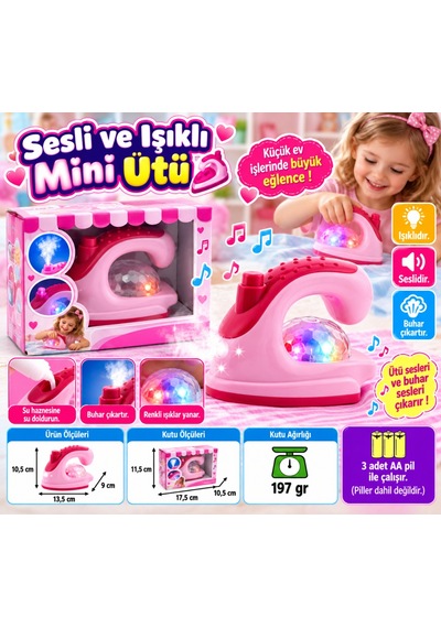 Arkhenx Sesli Ve Işıklı Mini Ütü Oyuncaktır Bzs1