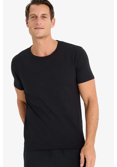 DeFacto Slim Fit Dar Kesim Bisiklet Yaka Kısa Kollu Üst L4885AZ25SPBK27