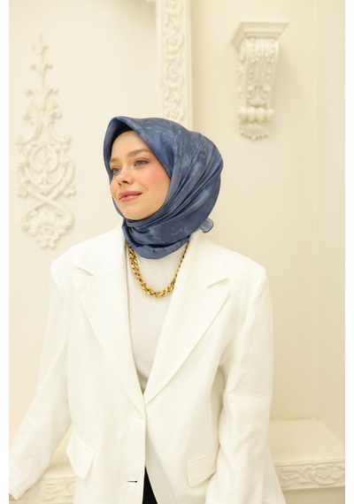 Silk Home Shiny Eşarp 75002-60 Karolina Mavi, Çelik Mavi